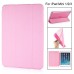 Slim Transparent Glitter Back Smart PU Leather Cover Stand Case For iPad Mini 1 / 2 / 3 - Pink