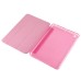 Slim Transparent Glitter Back Smart PU Leather Cover Stand Case For iPad Mini 1 / 2 / 3 - Pink