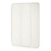 Slim Transparent Glitter Back Smart PU Leather Cover Stand Case For iPad Mini 1 / 2 / 3 - White