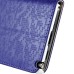 Small Check Pattern Rhinestone Decorated Magnetic Snap Leather Folio Stand Case With Card Slots For Samsung Galaxy Note 3 - Dark Blue