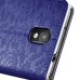 Small Check Pattern Rhinestone Decorated Magnetic Snap Leather Folio Stand Case With Card Slots For Samsung Galaxy Note 3 - Dark Blue