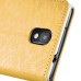 Small Check Pattern Rhinestone Decorated Magnetic Snap Leather Folio Stand Case With Card Slots For Samsung Galaxy Note 3 - Gold