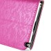 Small Check Pattern Rhinestone Decorated Magnetic Snap Leather Folio Stand Case With Card Slots For Samsung Galaxy Note 3 - Magenta