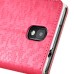 Small Check Pattern Rhinestone Decorated Magnetic Snap Leather Folio Stand Case With Card Slots For Samsung Galaxy Note 3 - Watermelon-like Red