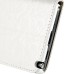 Small Check Pattern Rhinestone Decorated Magnetic Snap Leather Folio Stand Case With Card Slots For Samsung Galaxy Note 3 - White