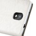 Small Check Pattern Rhinestone Decorated Magnetic Snap Leather Folio Stand Case With Card Slots For Samsung Galaxy Note 3 - White