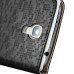 Small Check Pattern Rhinestone Decorated Magnetic Snap Leather Folio Stand Case With Card Slots For Samsung Galaxy S4 - Black