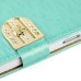 Small Check Pattern Rhinestone Decorated Magnetic Snap Leather Folio Stand Case With Card Slots For Samsung Galaxy S4 - Green