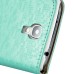 Small Check Pattern Rhinestone Decorated Magnetic Snap Leather Folio Stand Case With Card Slots For Samsung Galaxy S4 - Green