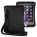 Small Waist Silicone Back Case with a Strap for iPad Air 2 ( iPad 6 ) - Black