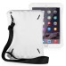 Small Waist Silicone Back Case with a Strap for iPad Air 2 ( iPad 6 ) - White