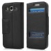 Smart Cross Grain Leather Folio Flip Stand Case Caller ID Touchscreen View Window Cover For Samsung Galaxy S3 I9300 I9305