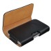 Smooth Skin Wallet Style Magnetic Leather Flip Case For iPhone 4 / 4S - Black