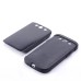 Smooth Slim Armor Pattern TPU Back Case Cover for Samsung Galaxy S3 - Black