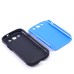 Smooth Slim Armor Pattern TPU Back Case Cover for Samsung Galaxy S3 - Blue