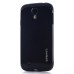 Smooth Slim Armor Pattern TPU Back Case Cover for Samsung Galaxy S4 - Black