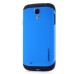 Smooth Slim Armor Pattern TPU Back Case Cover for Samsung Galaxy S4 - Blue