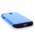 Smooth Slim Armor Pattern TPU Back Case Cover for Samsung Galaxy S4 - Blue