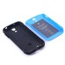 Smooth Slim Armor Pattern TPU Back Case Cover for Samsung Galaxy S4 - Blue