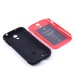 Smooth Slim Armor Pattern TPU Back Case Cover for Samsung Galaxy S4 - Red