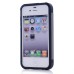 Smooth Slim Armor Pattern TPU Back Case Cover for iPhone 4/4S - Black