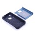 Smooth Slim Armor Pattern TPU Back Case Cover for iPhone 4/4S - Navy