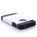 Smooth Slim Armor Pattern TPU Back Case Cover for iPhone 4/4S - White