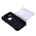 Smooth Slim Armor Pattern TPU Back Case Cover for iPhone 4/4S - White