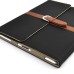 Snap-Button Wallet Style Folio Stand Leather Case For iPad 2 / 3 / 4 - Black