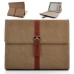 Snap-Button Wallet Style Folio Stand Leather Case For iPad 2 / 3 / 4 - Brown