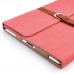 Snap-Button Wallet Style Folio Stand Leather Case For iPad 2 / 3 / 4 - Magenta