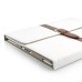 Snap-Button Wallet Style Folio Stand Leather Case For iPad 2 / 3 / 4 - White