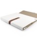 Snap-Button Wallet Style Folio Stand Leather Case For iPad 2 / 3 / 4 - White