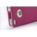 Soft Leather Flip Vertical Case For iPhone 4/4S -Magenta