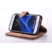 Soft PU Leather Stand Case with Rotated Card Slot for Samsung  Galaxy S7 G930 - Brown