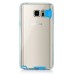 Soft Transparent Clear TPU LED Flash Incoming Call Blink Back Case Cover For Samsung Galaxy Note 5 - Blue