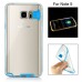 Soft Transparent Clear TPU LED Flash Incoming Call Blink Back Case Cover For Samsung Galaxy Note 5 - Blue