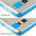 Soft Transparent Clear TPU LED Flash Incoming Call Blink Back Case Cover For Samsung Galaxy Note 5 - Blue