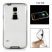 Soft Transparent Clear TPU LED Flash Incoming Call Blink Back Case Cover For Samsung Galaxy S5 G900 - Black