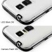 Soft Transparent Clear TPU LED Flash Incoming Call Blink Back Case Cover For Samsung Galaxy S5 G900 - Black