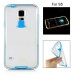 Soft Transparent Clear TPU LED Flash Incoming Call Blink Back Case Cover For Samsung Galaxy S5 G900 - Blue