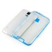 Soft Transparent Clear TPU LED Flash Incoming Call Blink Back Case Cover For Samsung Galaxy S5 G900 - Blue