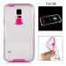 Soft Transparent Clear TPU LED Flash Incoming Call Blink Back Case Cover For Samsung Galaxy S5 G900 - Magenta