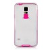 Soft Transparent Clear TPU LED Flash Incoming Call Blink Back Case Cover For Samsung Galaxy S5 G900 - Magenta