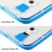 Soft Transparent Clear TPU LED Flash Incoming Call Blink Back Case Cover For Samsung Galaxy S6 Edge Plus - Blue