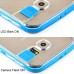 Soft Transparent Clear TPU LED Flash Incoming Call Blink Back Case Cover For Samsung Galaxy S6 G920 - Blue