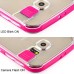 Soft Transparent Clear TPU LED Flash Incoming Call Blink Back Case Cover For Samsung Galaxy S6 G920 - Magenta
