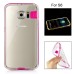 Soft Transparent Clear TPU LED Flash Incoming Call Blink Back Case Cover For Samsung Galaxy S6 G920 - Magenta