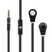 Soft Ultrathin Noodle Pattern Design Earphone With Call Answer Button For iPhone Cellphone - Black