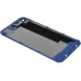 Solid Color Glass Back Cover Housing For iPhone 4S - Dark Blue